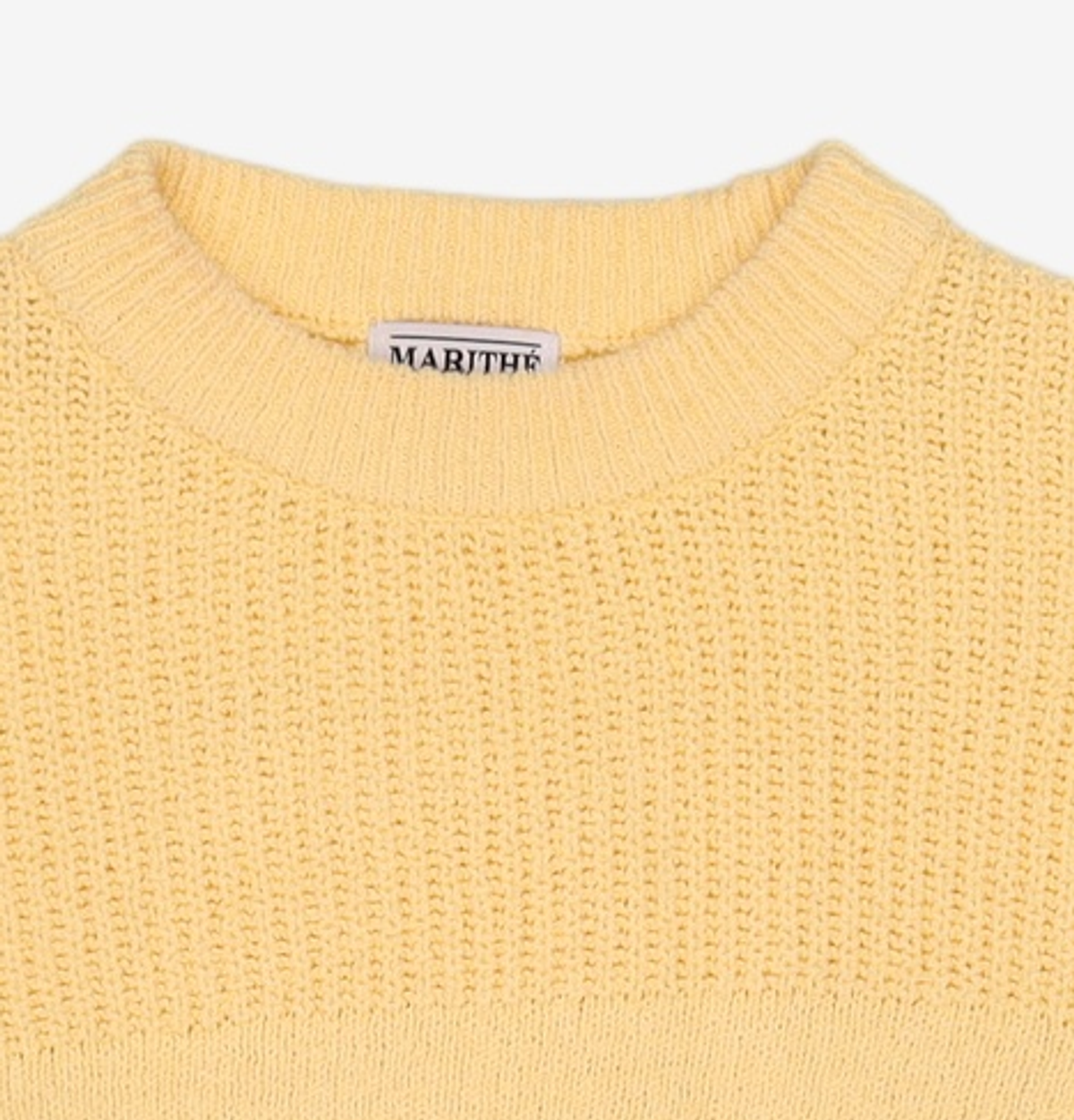 마리떼 프랑소와 저버(MARITHÉ + FRANҪOIS GIRBAUD) W BOUCLE CROP KNIT light yellow OS