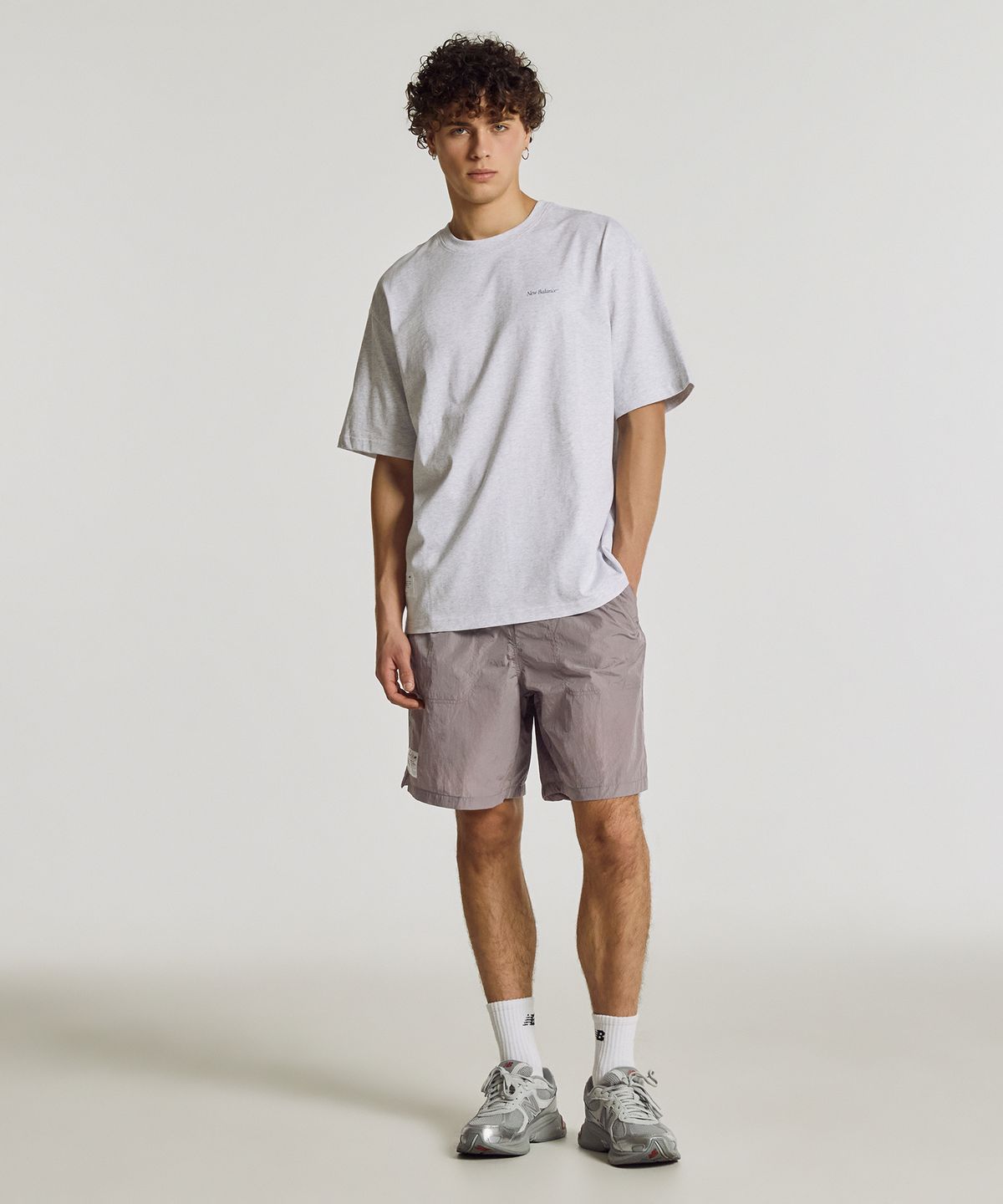 뉴발란스(NEW BALANCE) NBNVF31743 / UNI Ndurance 4.5부 우븐 쇼츠 (D/PURPLE)
