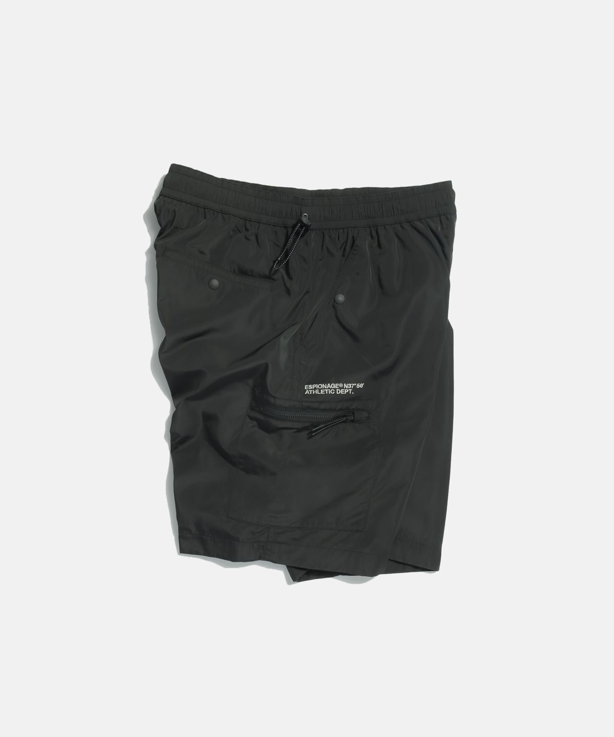 에스피오나지(ESPIONAGE) Athletic Track Shorts Black