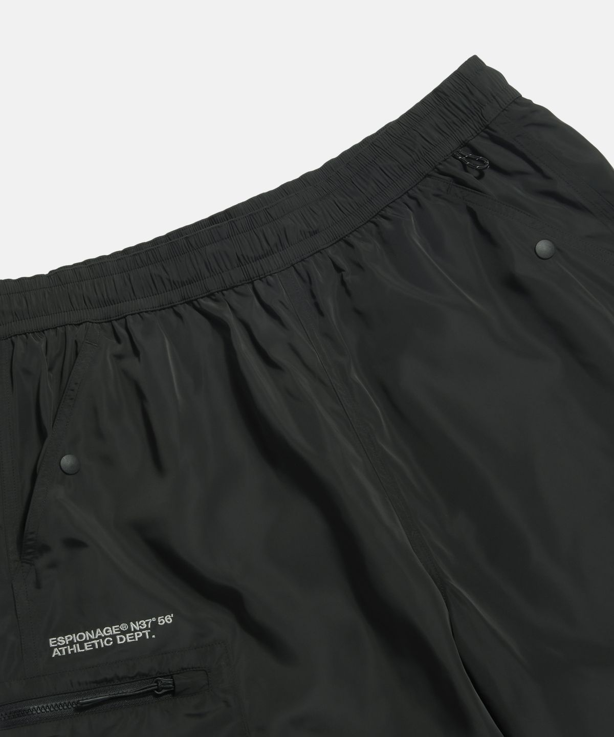 에스피오나지(ESPIONAGE) Athletic Track Shorts Black