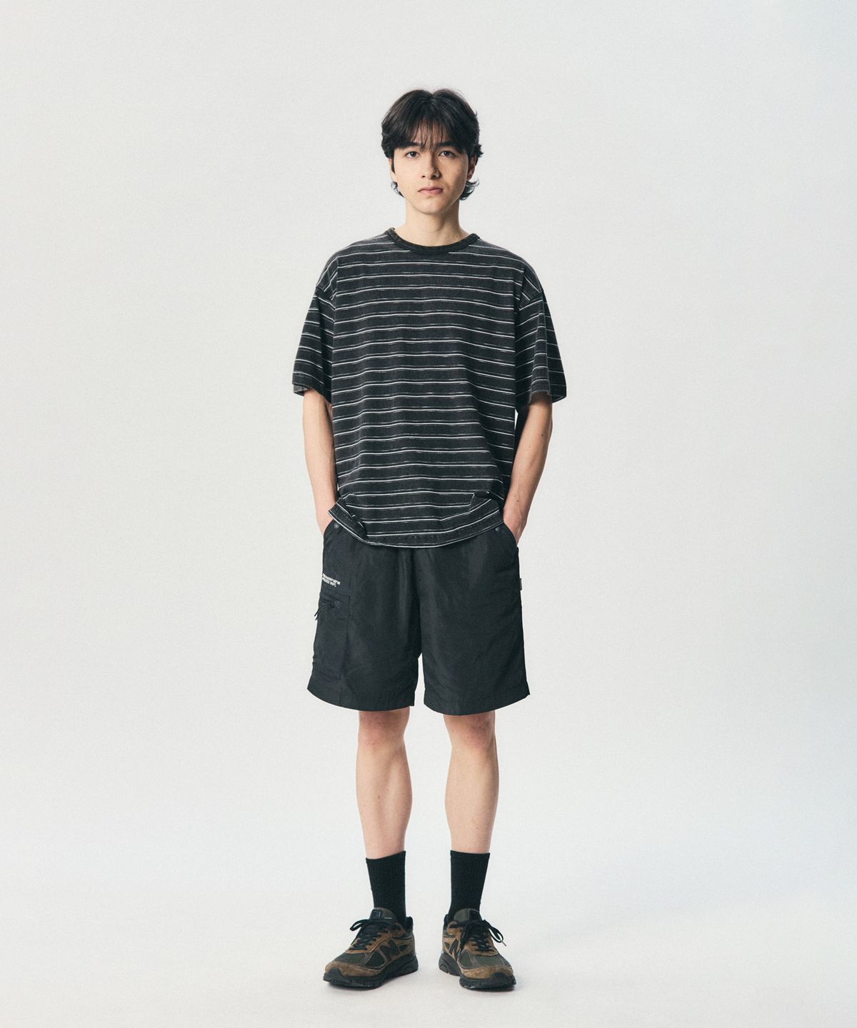 에스피오나지(ESPIONAGE) Athletic Track Shorts Black