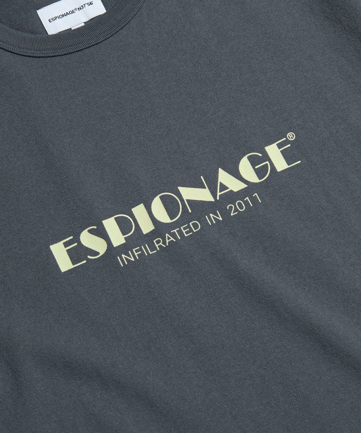 에스피오나지(ESPIONAGE) Cinema Logo Heavyweight Tee Slate