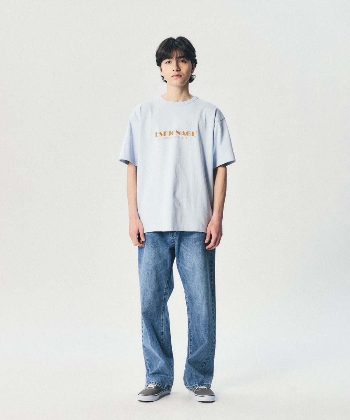 에스피오나지(ESPIONAGE) Cinema Logo Heavyweight Tee Ice Blue