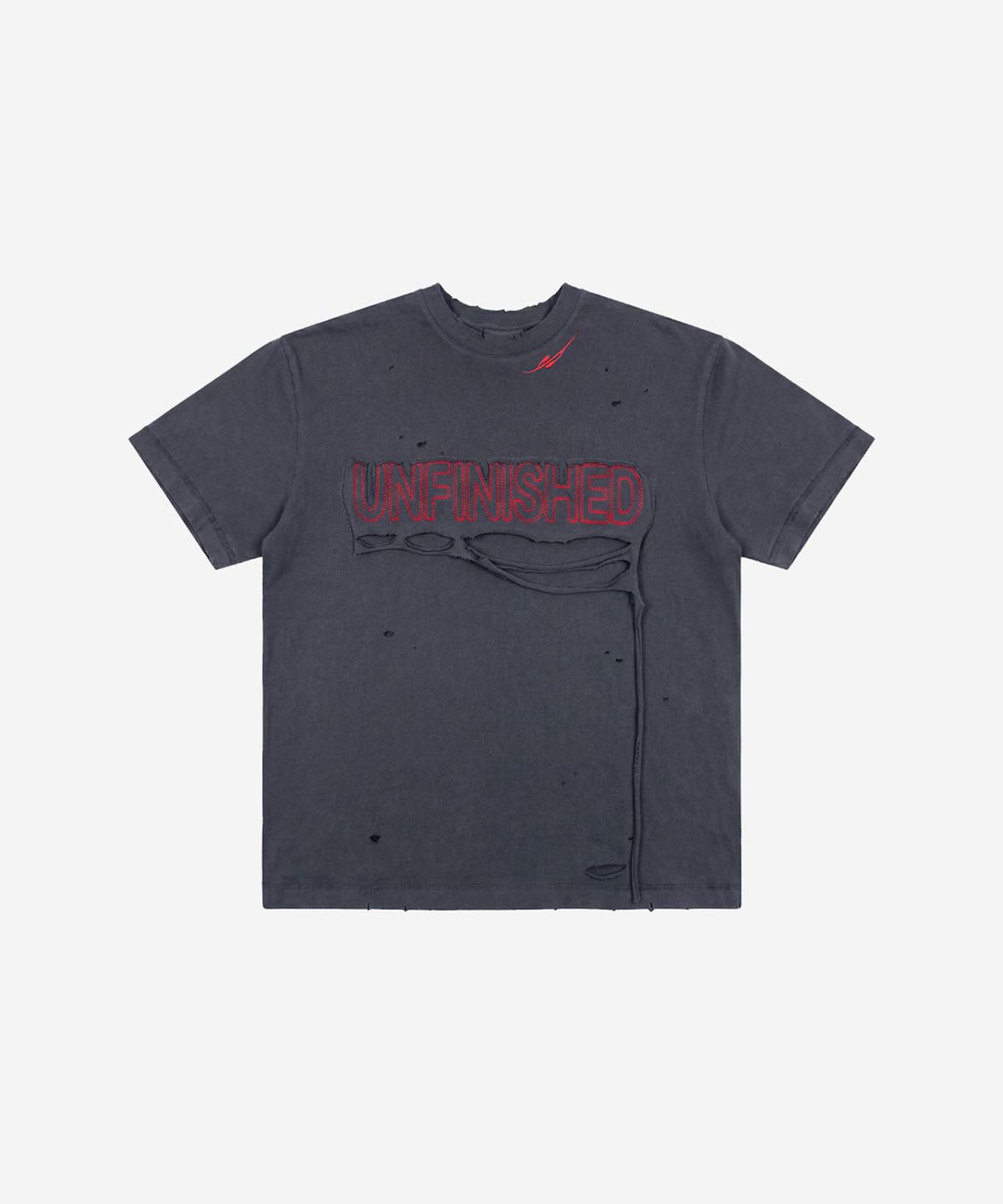 비엘알(BLR) UNFINISHED Vintage Damaged Oversized T-shirt