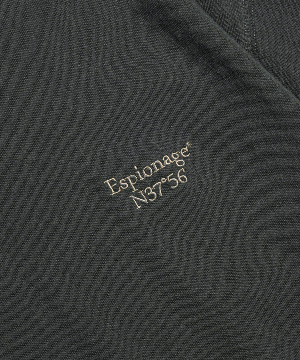 에스피오나지(ESPIONAGE) Minimal Logo Heavyweight Tee Vintage Black