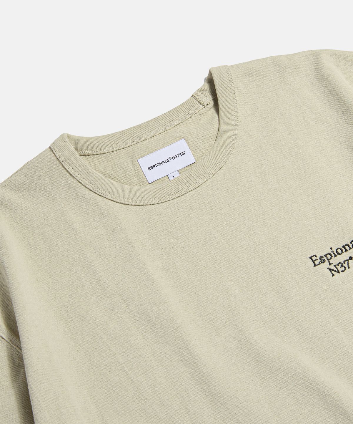 에스피오나지(ESPIONAGE) Minimal Logo Heavyweight Tee Sand