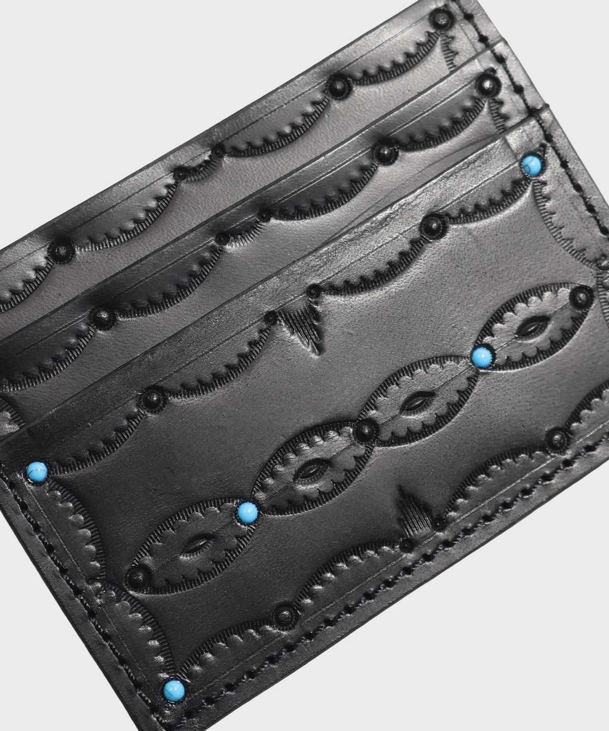 카마테클럽(CAMATECLUB) Yazhi 2slot Card Wallet -Black 핸드메이드지갑, 네이티브아메리칸, 웨스턴