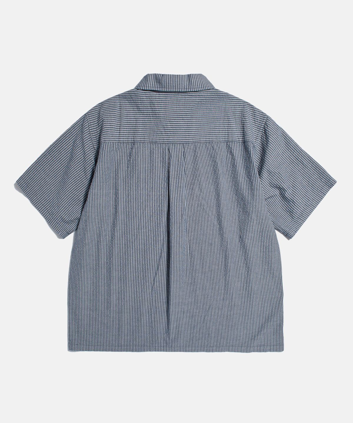 에스피오나지(ESPIONAGE) Stripe Seersucker Resort Shirt Navy