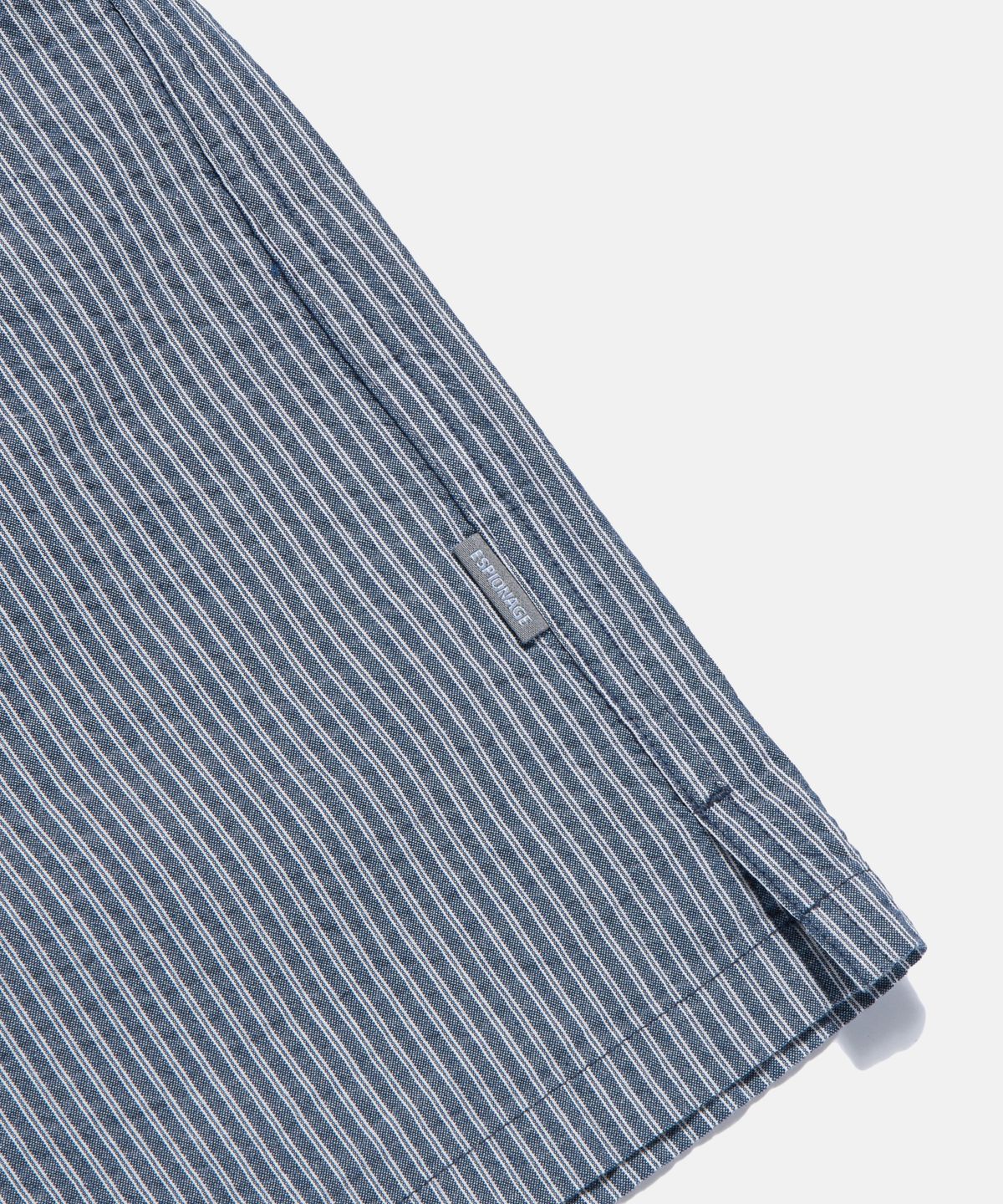 에스피오나지(ESPIONAGE) Stripe Seersucker Resort Shirt Navy