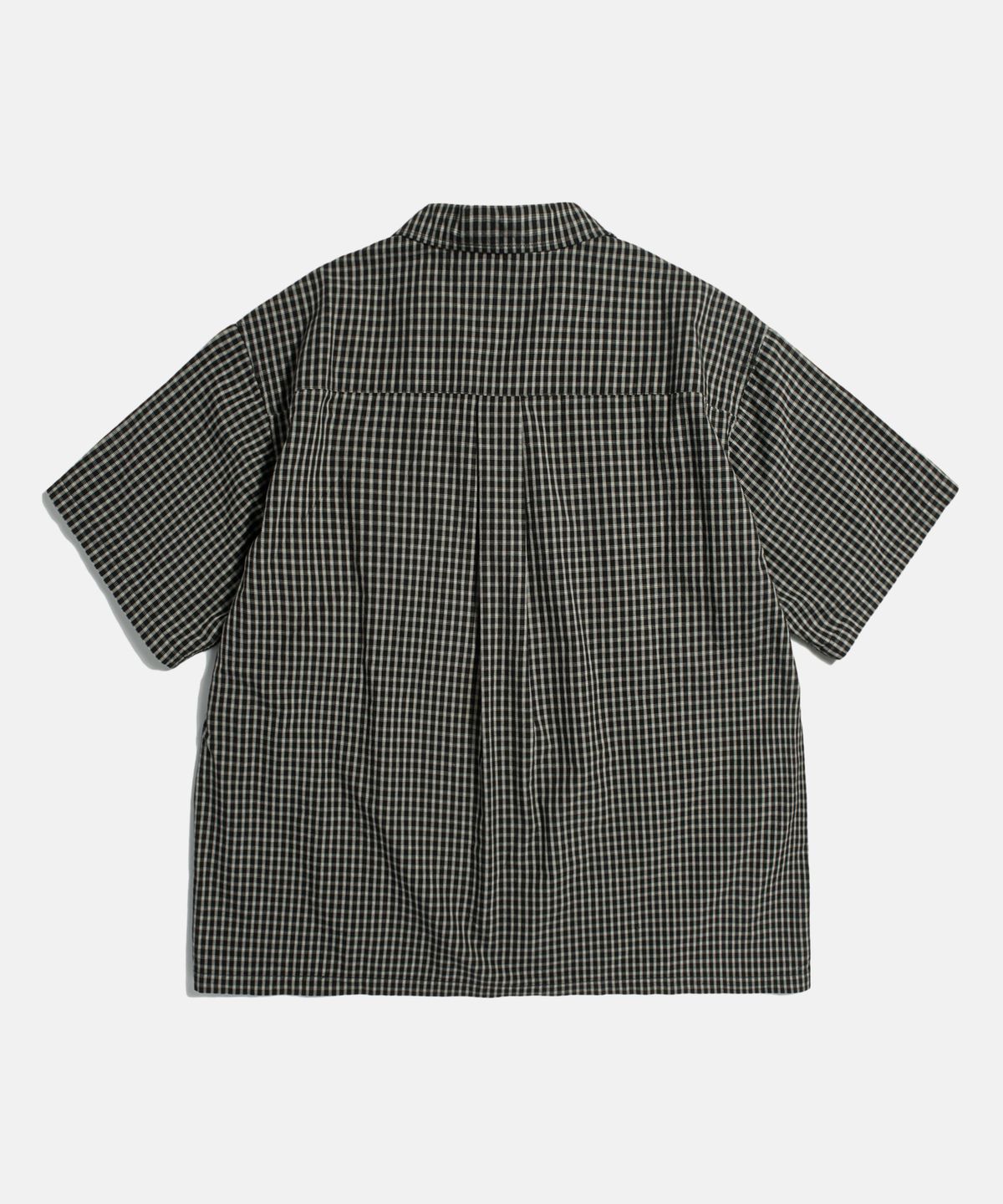 에스피오나지(ESPIONAGE) Double Grid 2 Pocket S/S Shirt Black
