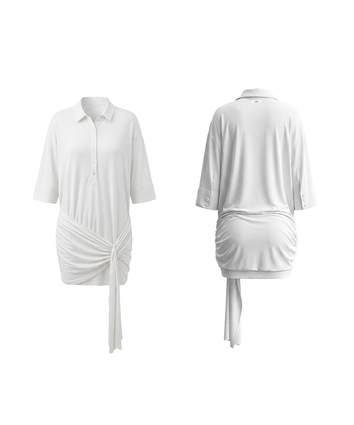 오도어(ODOR) Mellow tie dress - White