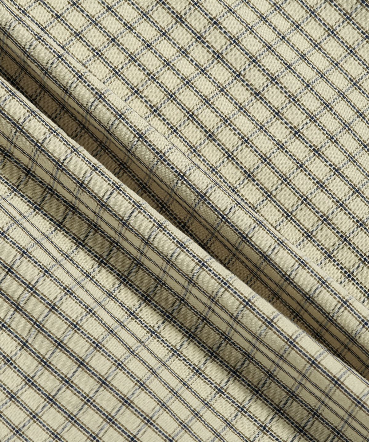 에스피오나지(ESPIONAGE) Double Grid 2 Pocket S/S Shirt Beige