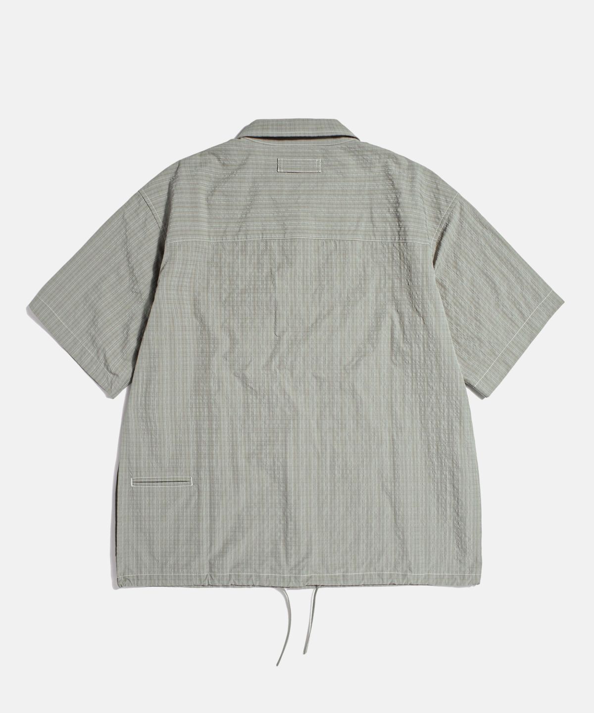 에스피오나지(ESPIONAGE) Washer Checked Shirt Jacket Warm Grey
