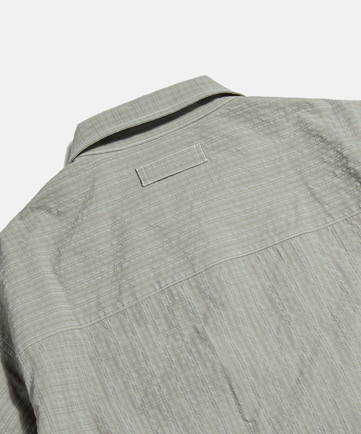 에스피오나지(ESPIONAGE) Washer Checked Shirt Jacket Warm Grey