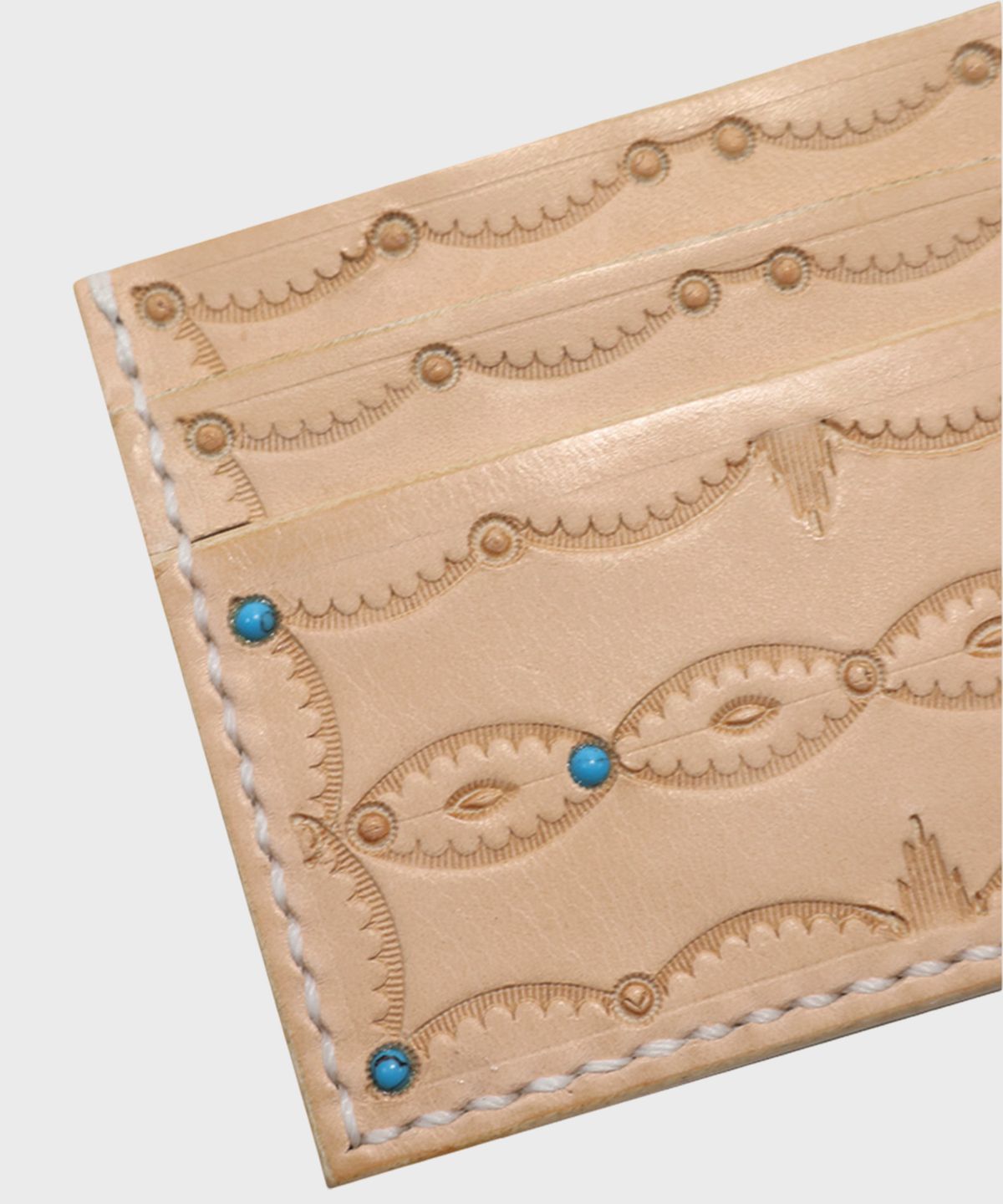 카마테클럽(CAMATECLUB) Yazhi 2slot Card Wallet -Natural 핸드메이드지갑, 네이티브아메리칸, 웨스턴