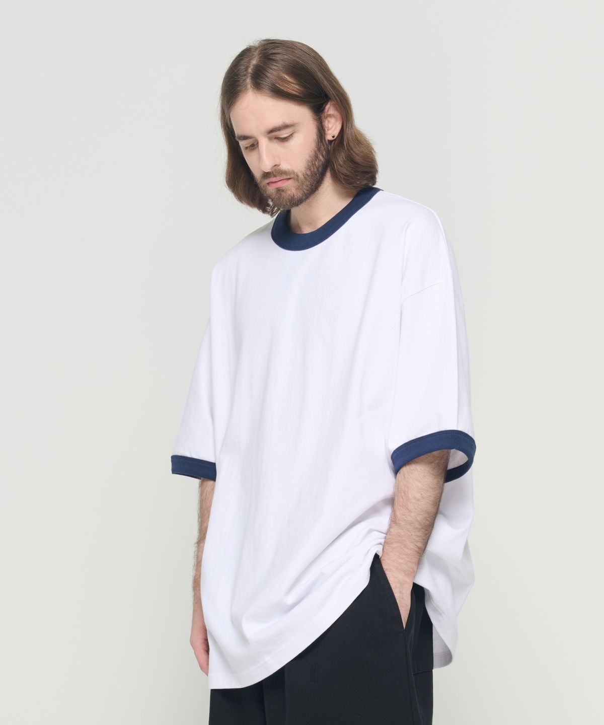 카고브로스(CARGOBROS) 워시드 오버핏 링거티셔츠 (화이트)