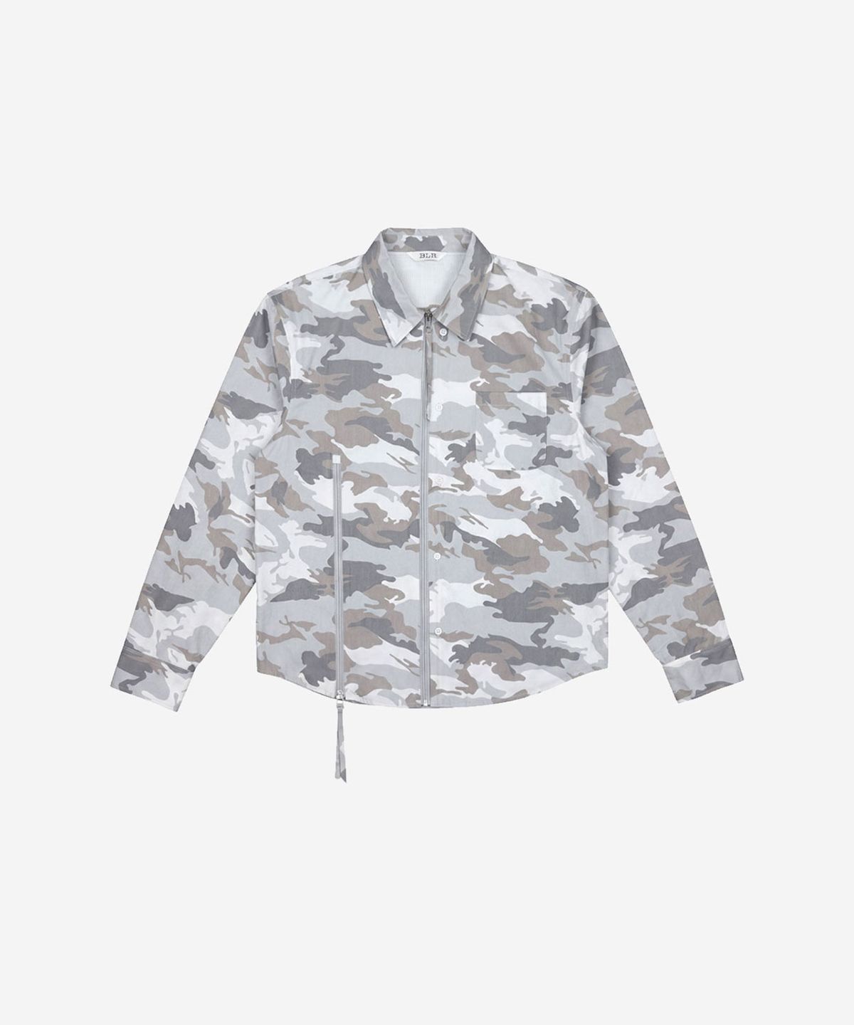 비엘알(BLR) Camo Zip-Up Overshirt Ivory
