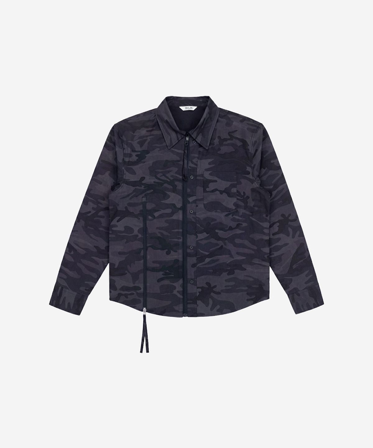 비엘알(BLR) Camo Zip-Up Overshirt Charcoal