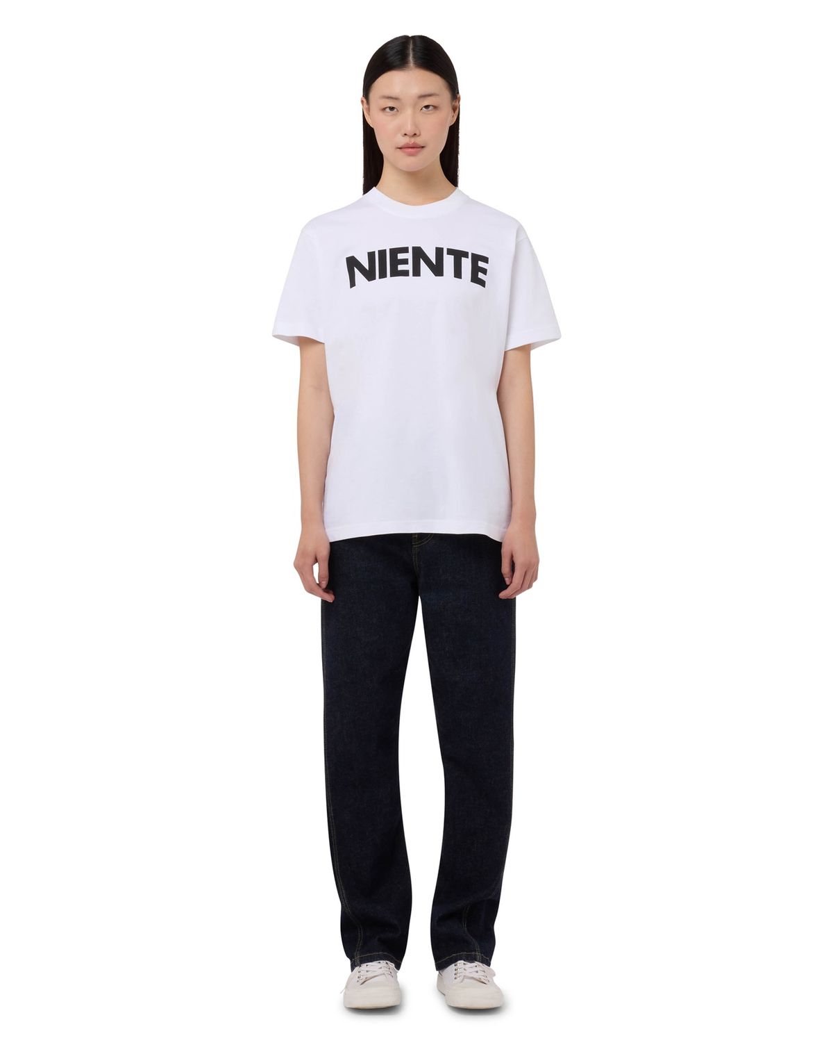 모스키노(MOSCHINO) NIENTE 코튼 저지 티셔츠