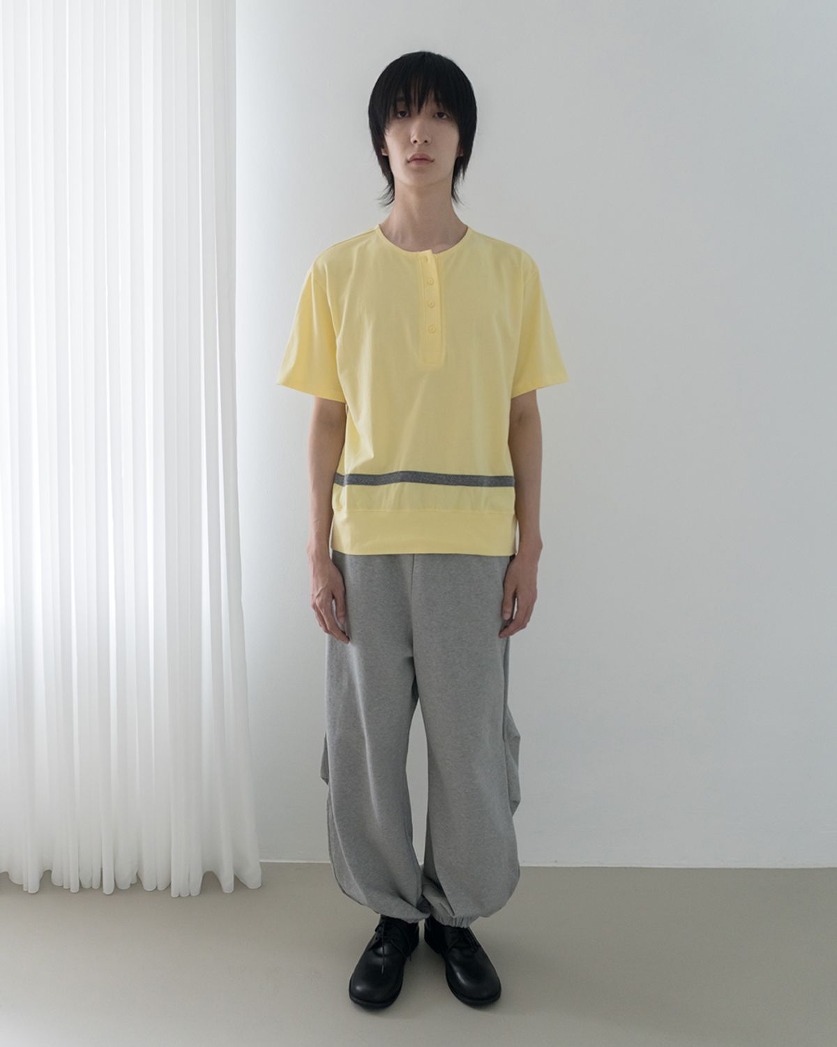 사일런트실러블(SILENTSYLLABLE) Volume jogger pants / Melange gray