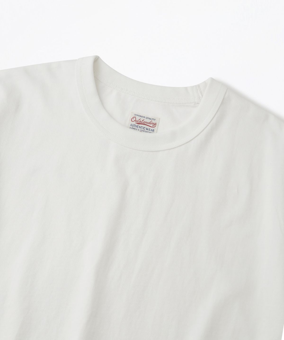 아웃스탠딩(OUTSTANDING) [2PACK] CROP FIT HALF SLEEVE TEE_OFF WHITE/BLACK