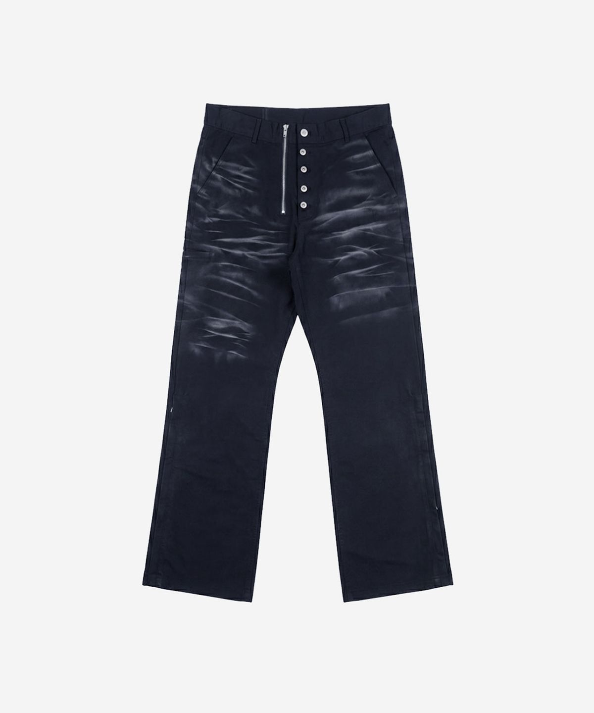 비엘알(BLR) Spray Washed Semi-Flare Pants Black