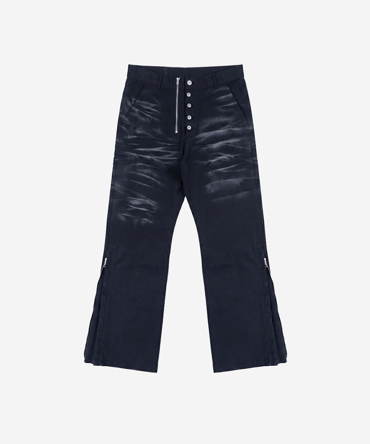 비엘알(BLR) Spray Washed Semi-Flare Pants Black