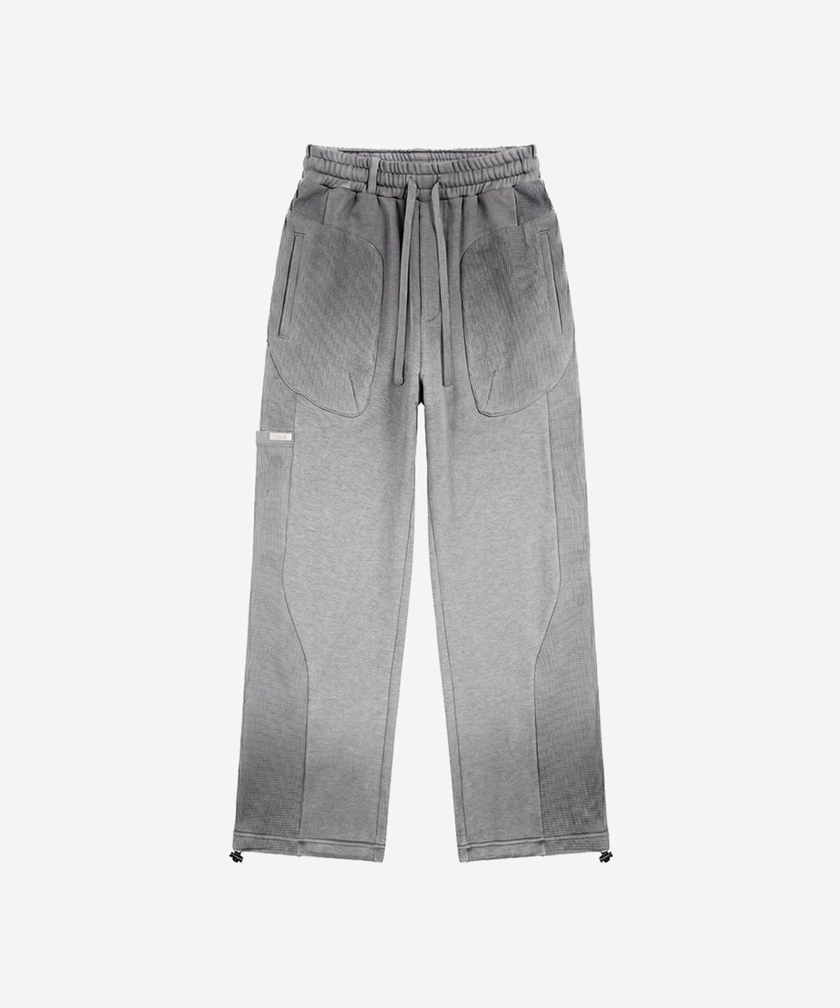 비엘알(BLR) Waffle Mix Washed Sweat Pants Melange Grey