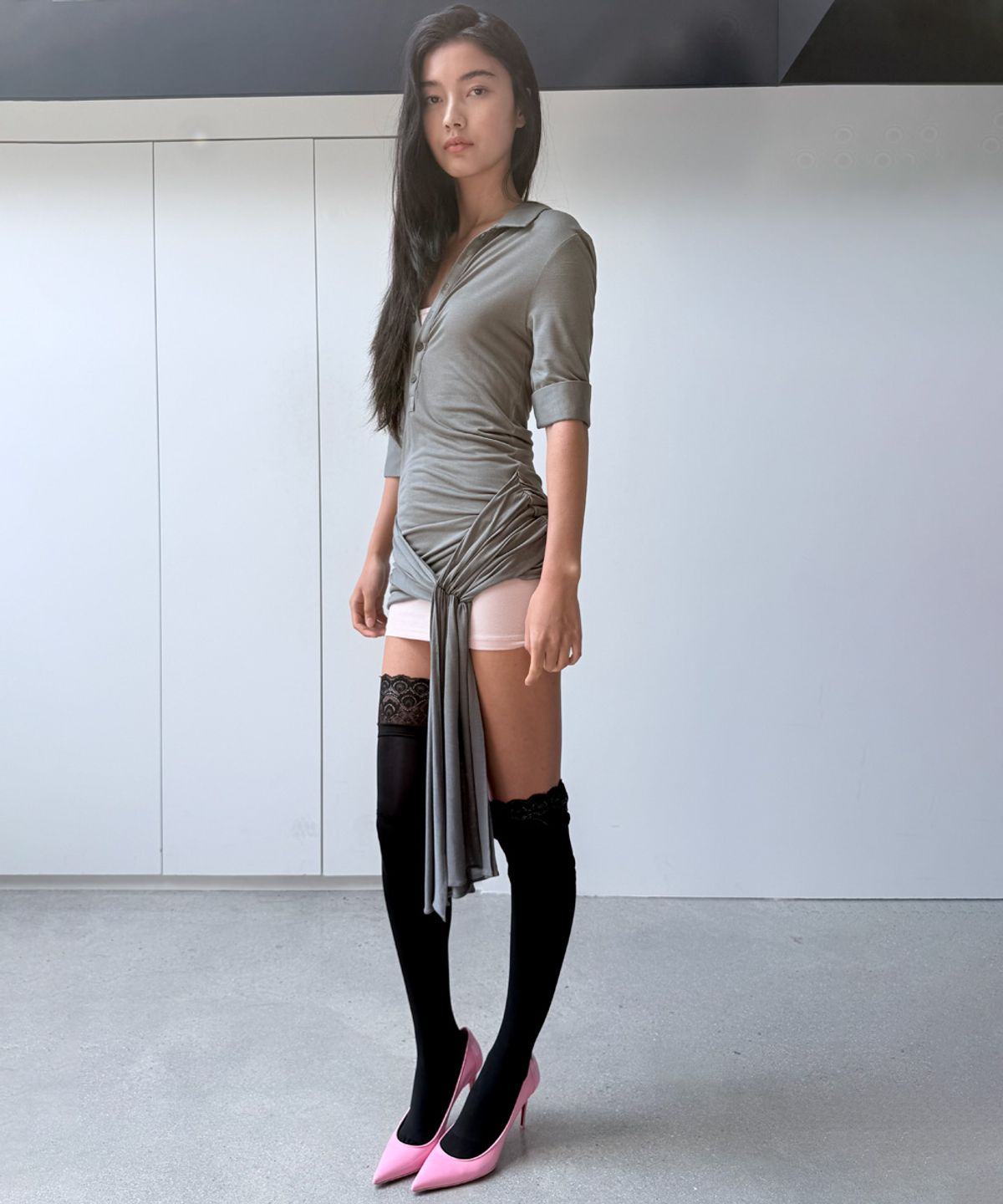 오도어(ODOR) Mellow fit dress - Baby pink