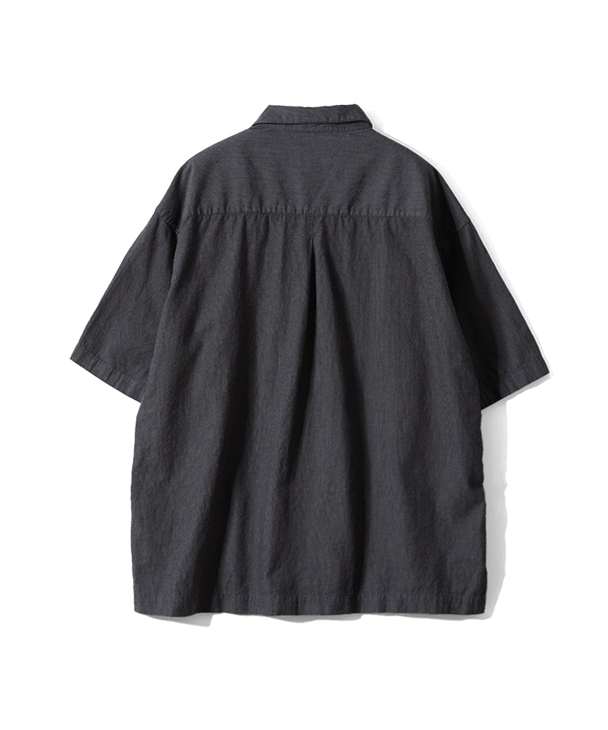 홀리선(HORLISUN) Pleats Havana Stripe Shirt Charcoal