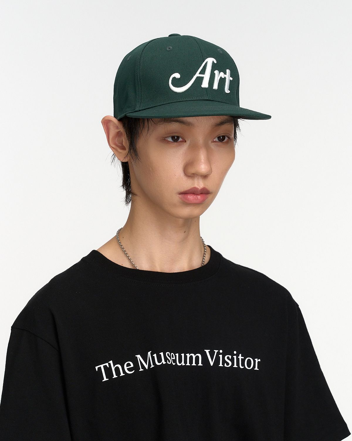 더뮤지엄비지터(THEMUSEUMVISITOR) ART ICON EMBROIDERY CAP (GREEN)