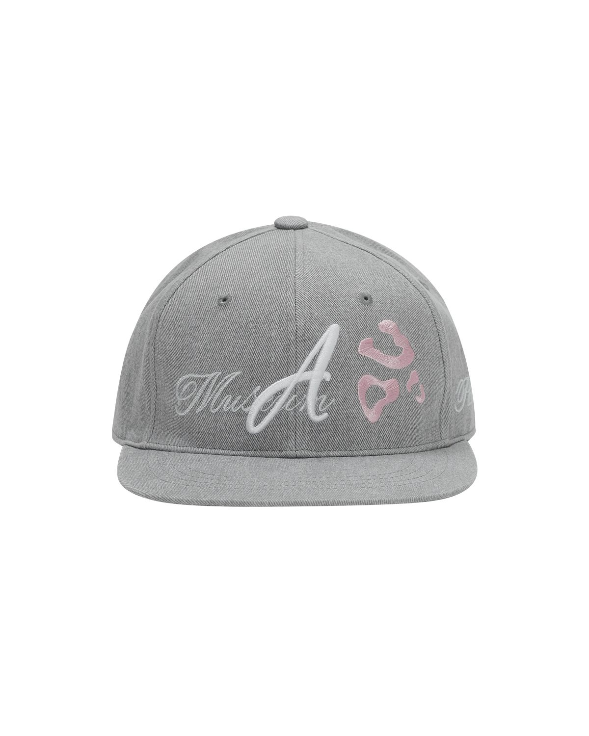 더뮤지엄비지터(THEMUSEUMVISITOR) LEOPARD EMBROIDERY CAP (LIGHT GREY)