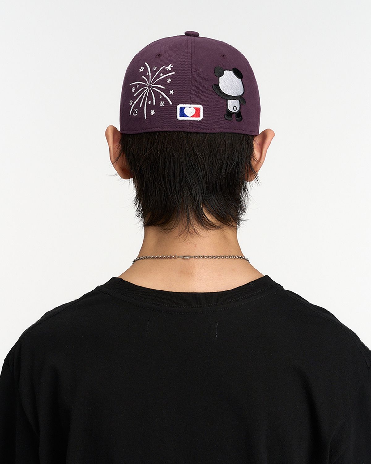 더뮤지엄비지터(THEMUSEUMVISITOR) PANDA EMBROIDERY CAP (VIOLET)