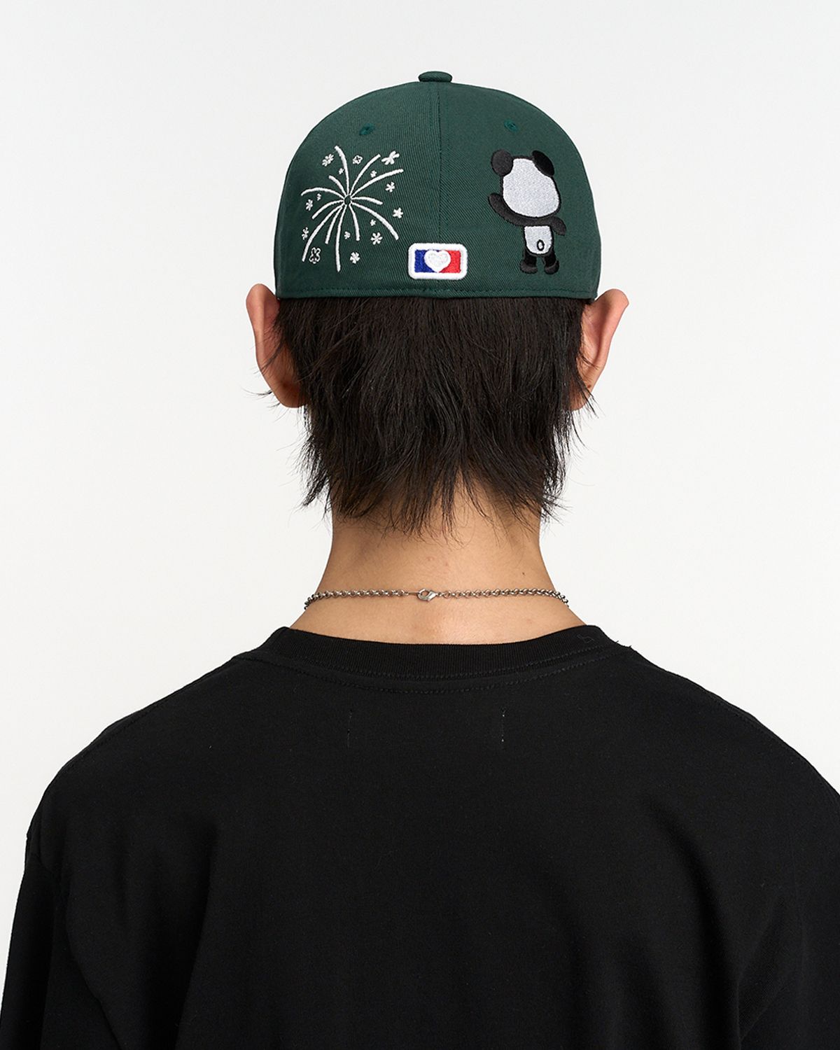 더뮤지엄비지터(THEMUSEUMVISITOR) PANDA EMBROIDERY CAP (GREEN)