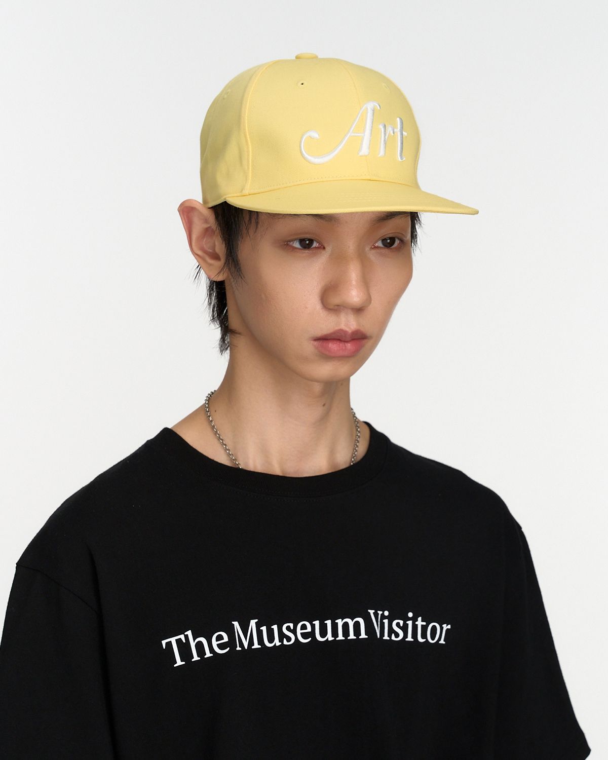 더뮤지엄비지터(THEMUSEUMVISITOR) ART ICON EMBROIDERY CAP (LEMON)