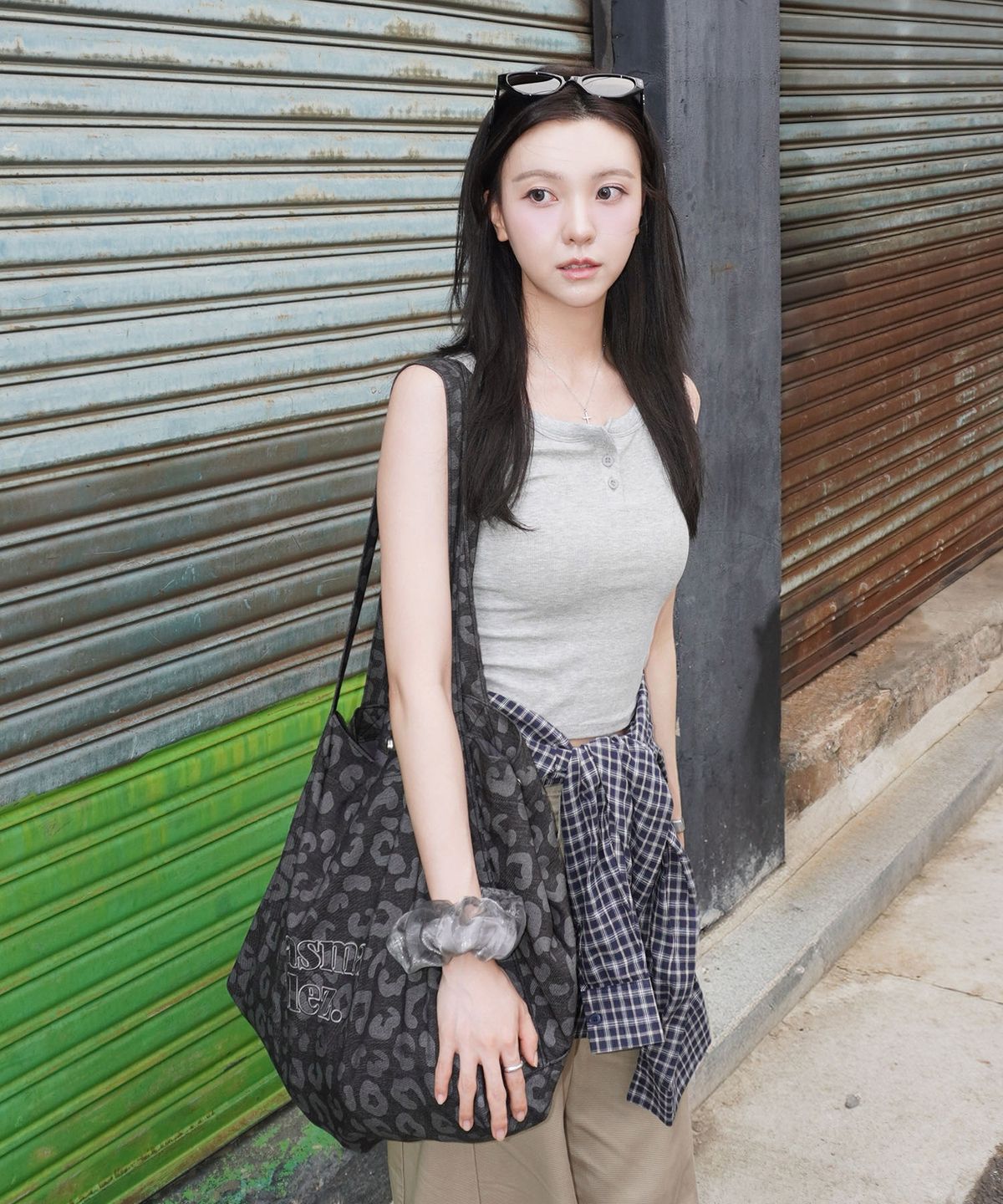 마스마룰즈(MASMARULEZ) Maxi easy shoulder bag_Leopard