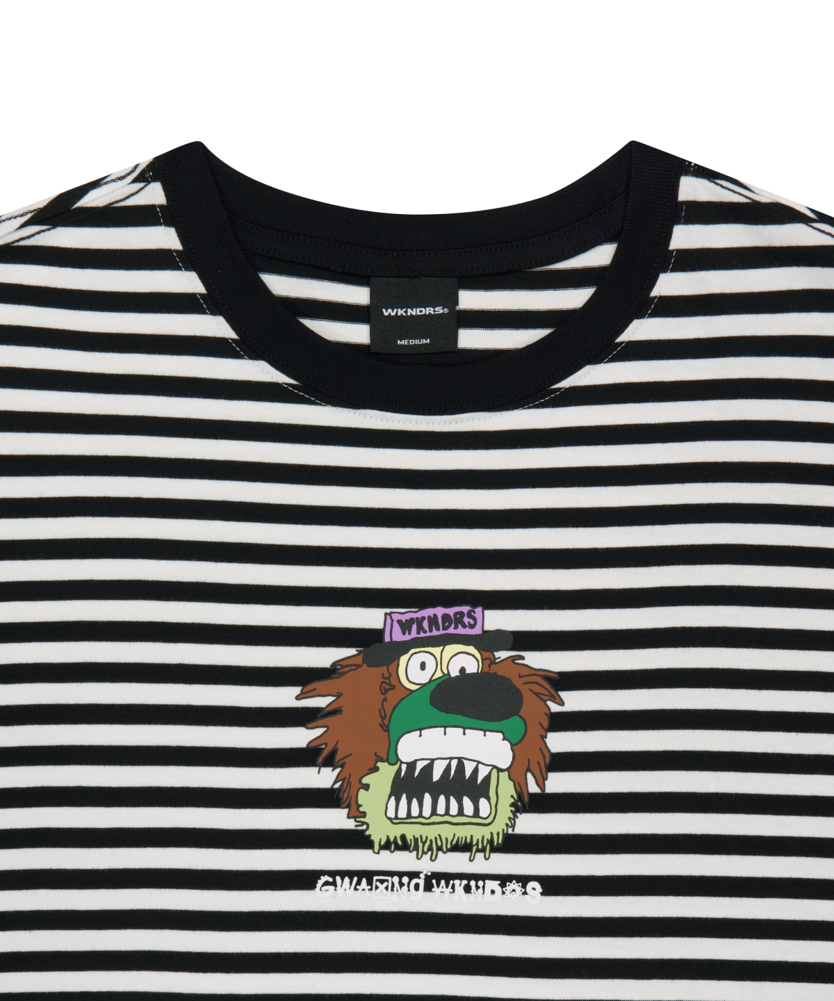 위캔더스(WKNDRS) [WKNDRS x GWAXNG] DULLY STRIPED T-SHIRT (BLACK)