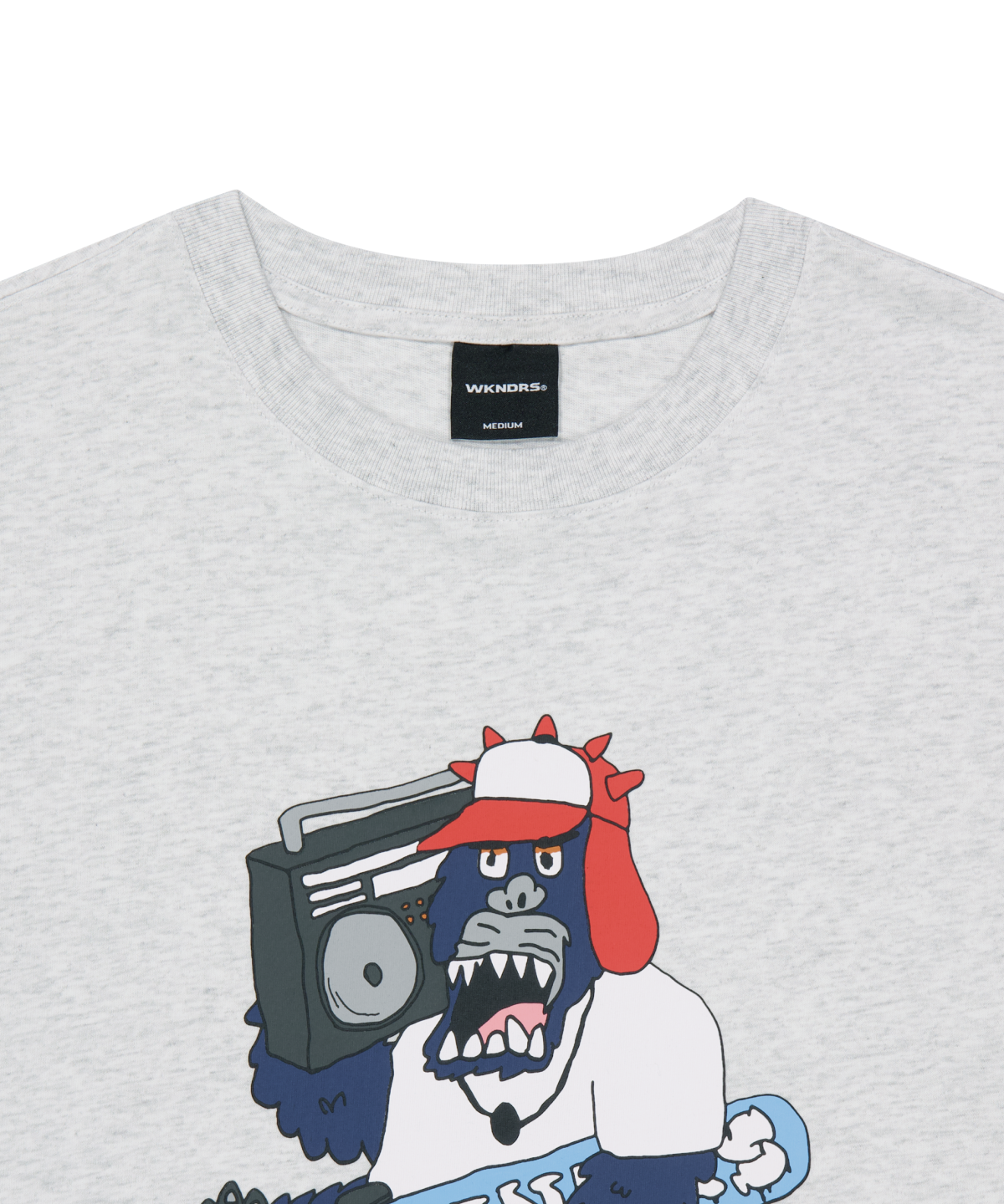 위캔더스(WKNDRS) [WKNDRS x GWAXNG] SNARL BOOMBOX T-SHIRT (L.GREY)