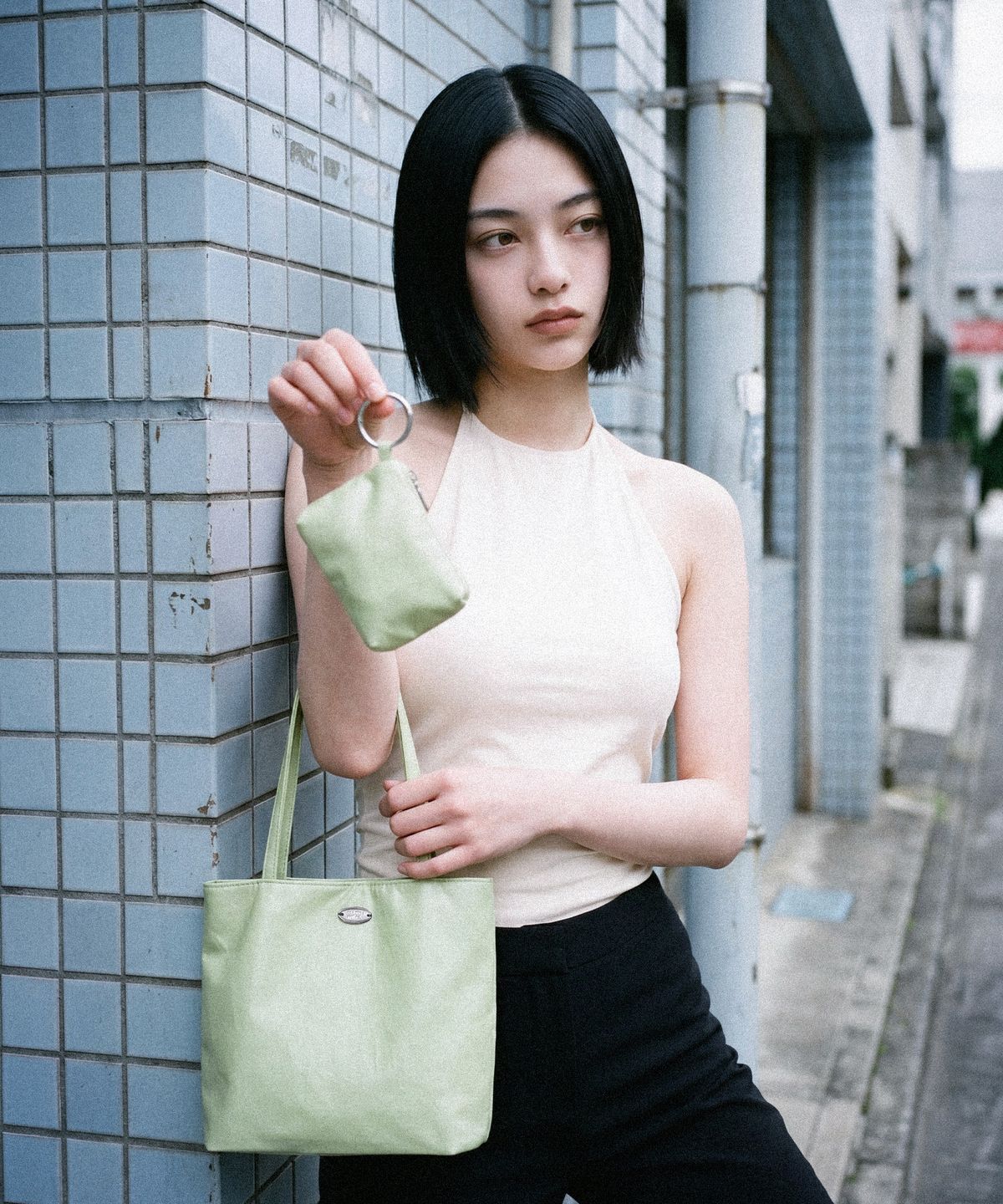 마스마룰즈(MASMARULEZ) [Pouch Set] Lena shoulder bag_Lime mint