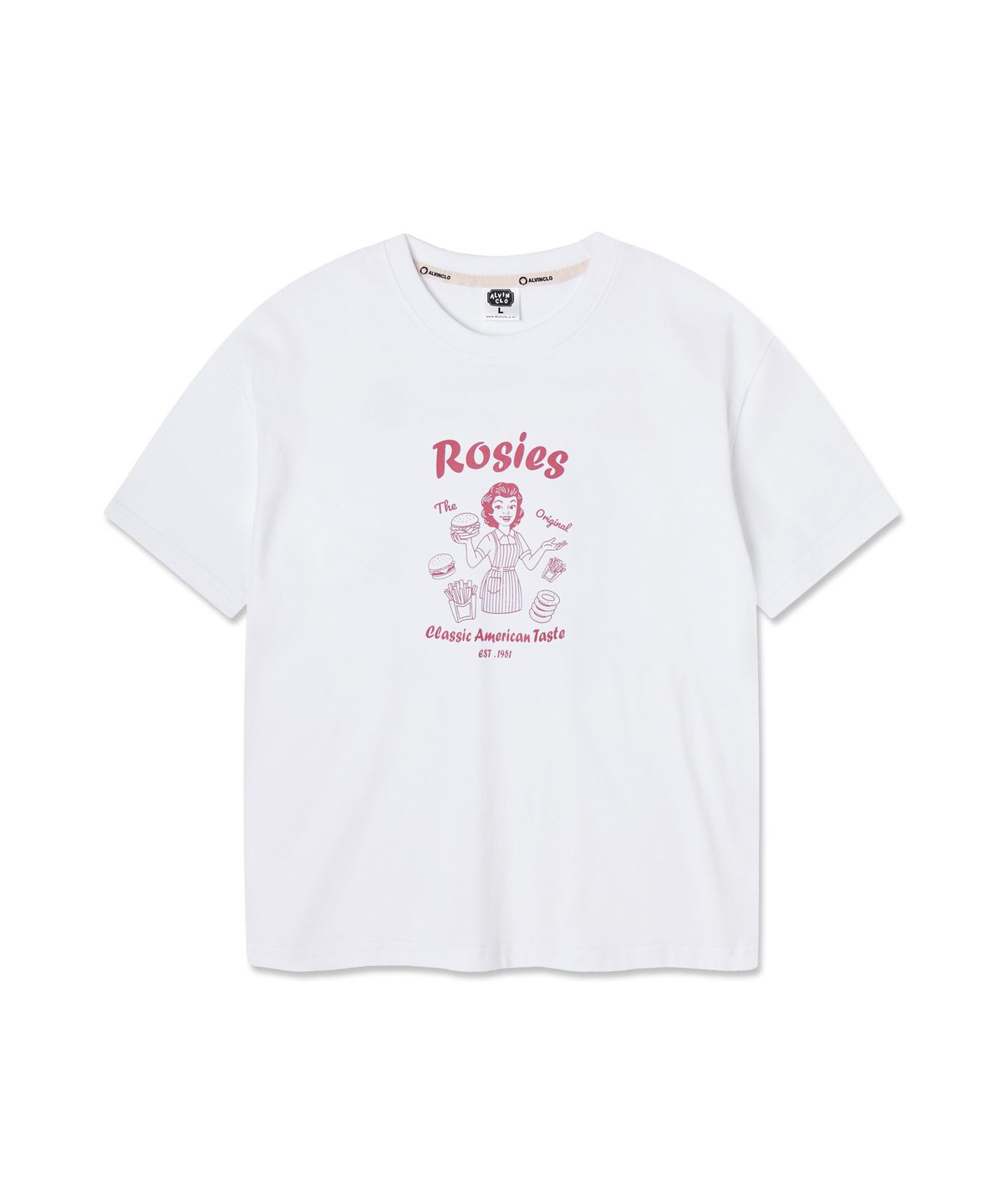앨빈클로(ALVINCLO) 아메리칸 클래식 크롭핏 반팔티셔츠 AST3639 (4COLOR)