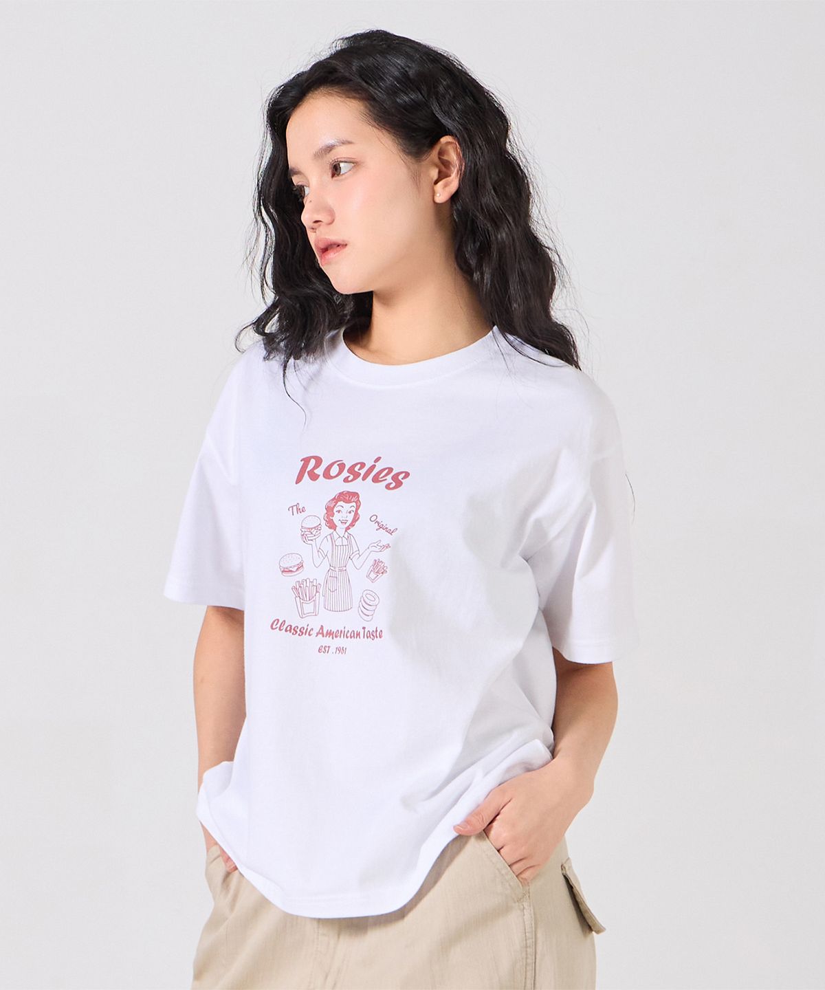 앨빈클로(ALVINCLO) 아메리칸 클래식 크롭핏 반팔티셔츠 AST3639 (4COLOR)