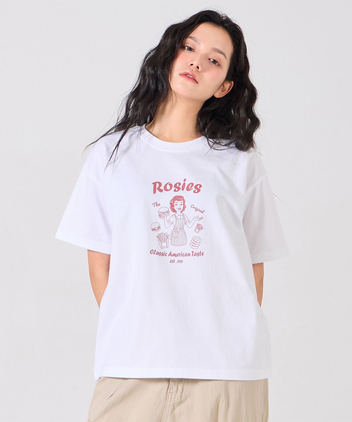 앨빈클로(ALVINCLO) 아메리칸 클래식 크롭핏 반팔티셔츠 AST3639 (4COLOR)