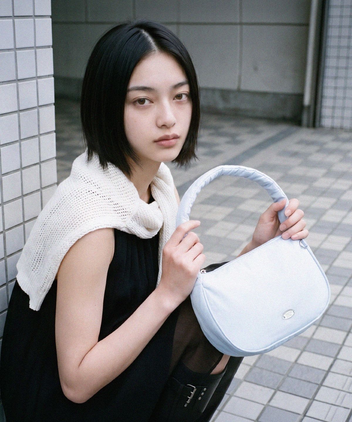 마스마룰즈(MASMARULEZ) Liri mini tote bag_Mist sky