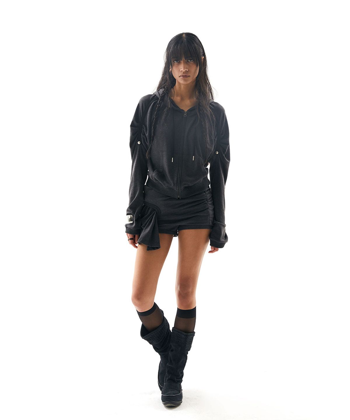 디프런티스(DIFFERENTIS) Runched Soft Hoodie (CH)
