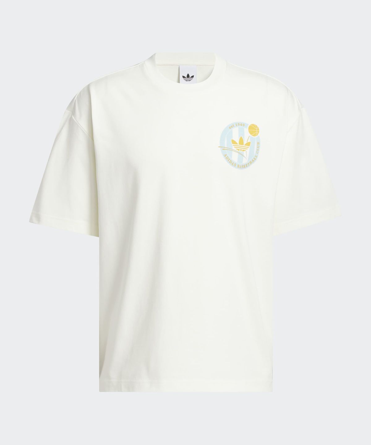 아디다스(ADIDAS) 바스켓볼 크레스트 티 - 화이트:아이스블루 / KD3613