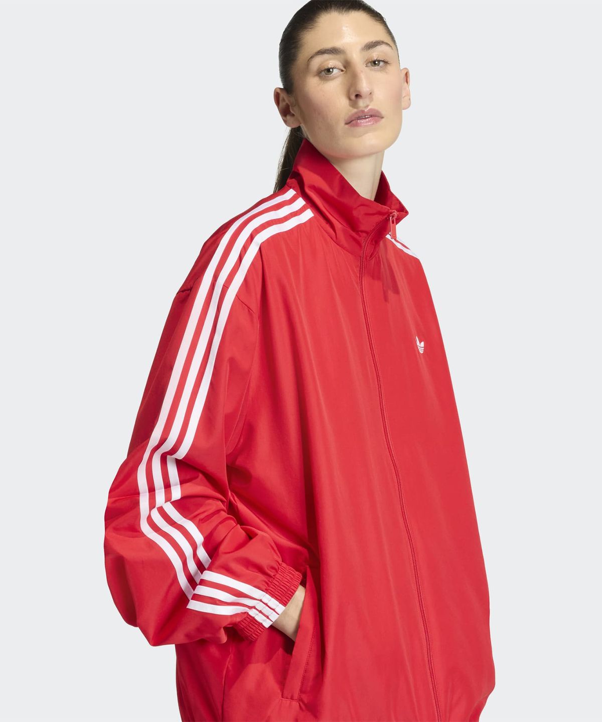 아디다스(ADIDAS) 파이어버드 아딜레늄 트랙탑 - 레드:화이트 / KD6296
