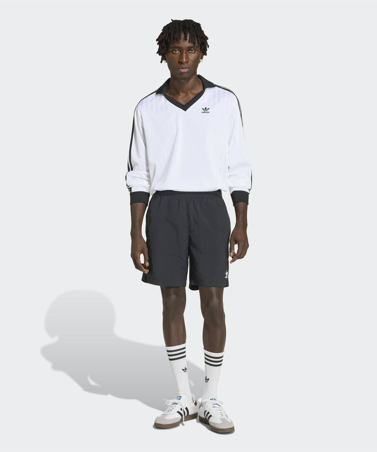 아디다스(ADIDAS) 피케 풋볼 긴팔 티 - 화이트 / KS2293