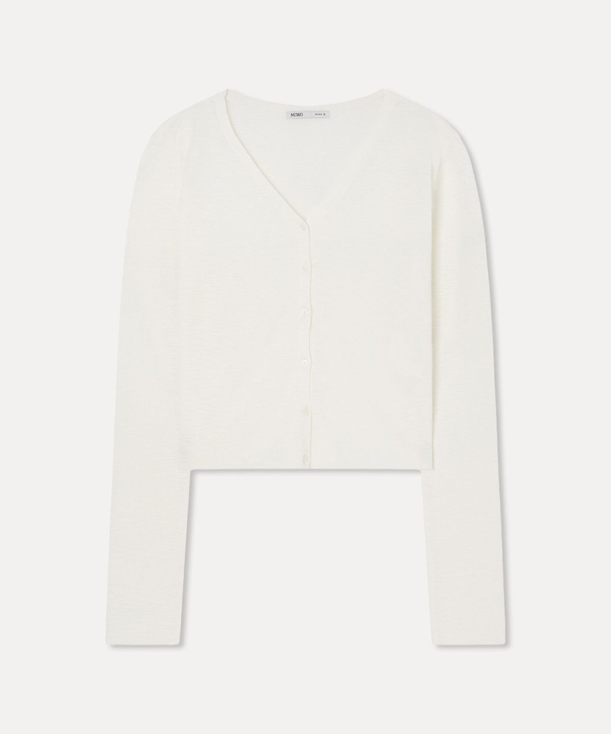 미쏘(MIXXO) 브이넥 시스루 가디건_MIWCKG720T