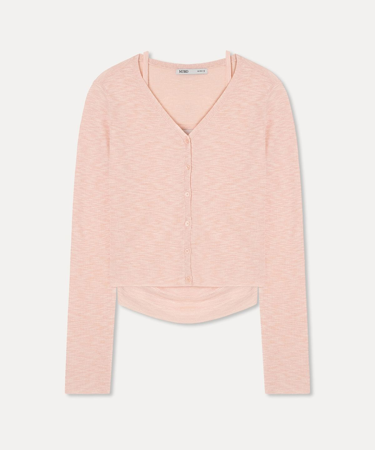미쏘(MIXXO) 브이넥 시스루 가디건_MIWCKG720T