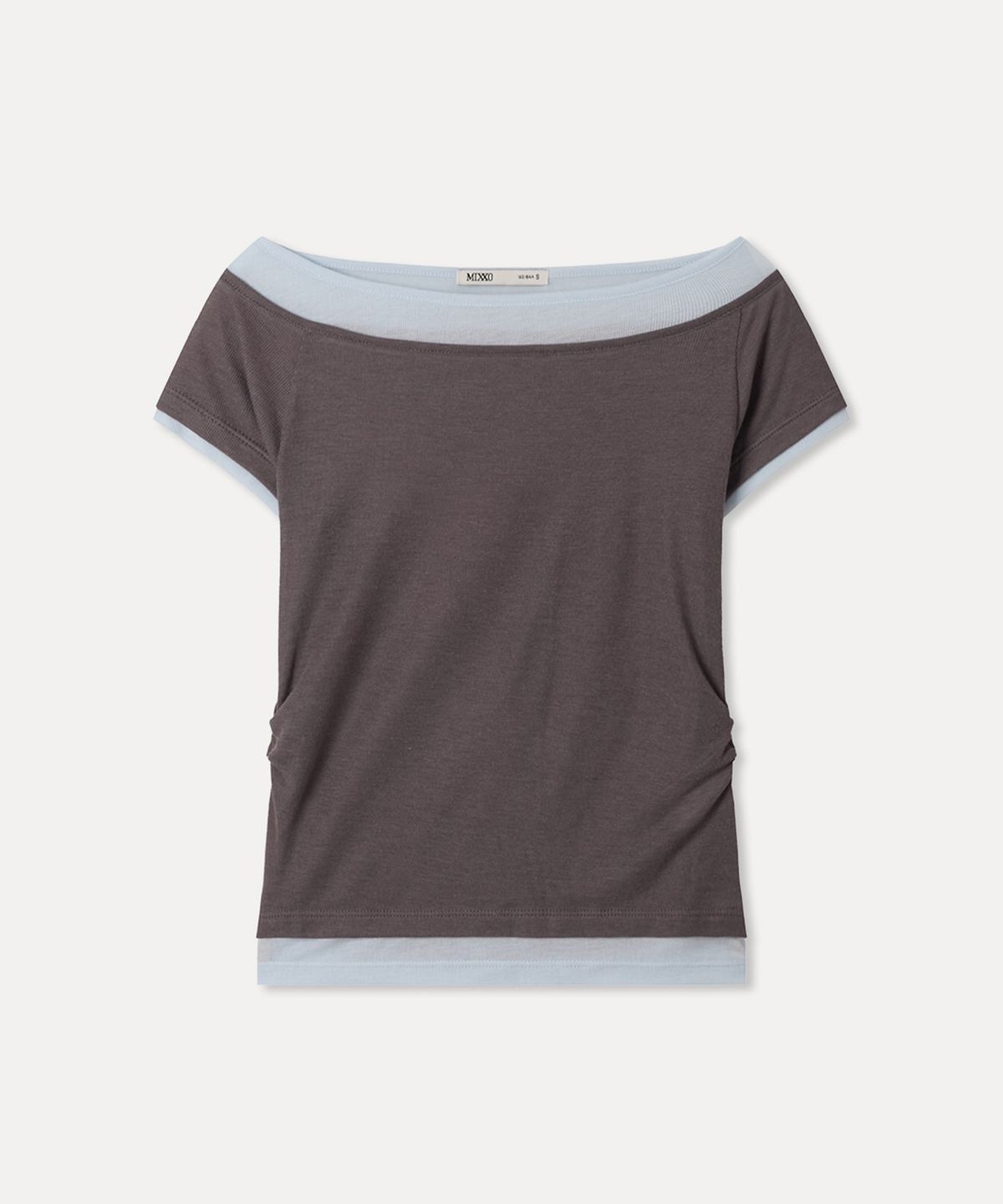 미쏘(MIXXO) 보트넥 레이어드 티셔츠 RE LWG40MS_MIWHWG71QA